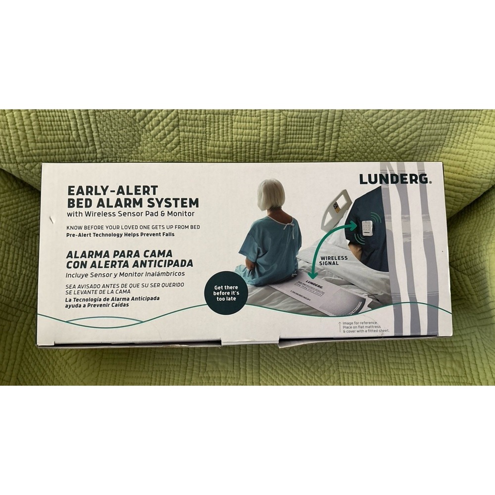 Lunderg Early-Alert Bed Alarm System Wireless Sensor Pad/Monitor Vibration
